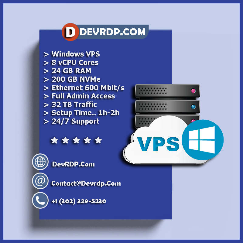 Windows VPS DEVRDP - 24GB RAM Windows VPS DEVRDP - 24GB RAM
